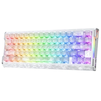 Ігрова Клавіатура ATTACK SHARK R68 HE White Магнітні світчі. Дротова, 8000Hz/s. RGB Підсвічування, Switch 0.005mm. Rapid Trigger