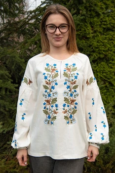 Жіноча вишиванка V&V Проліски XXXXL Молочний (301060193-035)