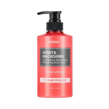 Лосьон для тела с ароматом "Детская присыпка" Kundal Honey & Macadamia Pure Body Lotion Baby Powder 500 мл