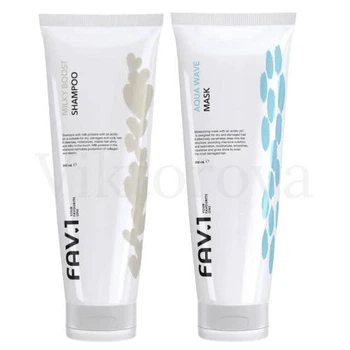 Набір для глибокого відновлення та зволоження волосся FAV.1: Шампунь FAV.1 MILKY BOOST SHAMPOO 250 мл + Маска FAV.1 AQUA WAVE MASK 250 мл