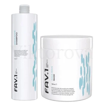 Набір для зволоження волосся FAV.1: Шампунь FAV.1 AQUA WAVE SHAMPOO 1000 мл + Маска FAV.1 AQUA WAVE MASK 1000 мл