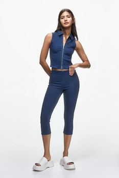 Капрі Pull & Bear синій KRWEW475 M