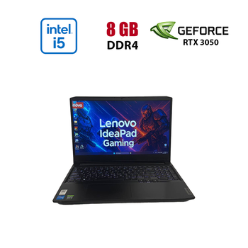 Ігровий ноутбук Б-клас Lenovo IdeaPad Gaming 3 15IHU6 / 15.6" (1920x1080) IPS / Intel Core i5-11320H (4 (8) ядра по 2.5 - 4.5 GHz) / 8 GB DDR4 / 512 GB SSD / nVidia GeForce RTX 3050, 4 GB GDDR6, 128-bit / WebCam б/в