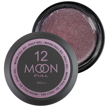 Полигель для ногтей №12 Moon Full Poly Gel 30 мл Бежевый с шиммером Полигель для маникюра