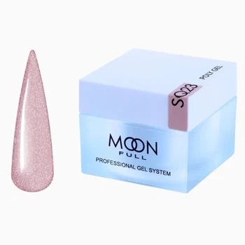 Moon Full Poly Gel 30 мл No SQ23 FREE TPO HEMA Бежевый с шиммером Полигель для маникюра Полигель для ногтей без TPO и HEMA