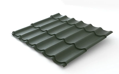 Металочерепиця PSM Profile Monterrey Classic 0,5 мм 1,18x2,25 м Матова Хакі RAL 6020