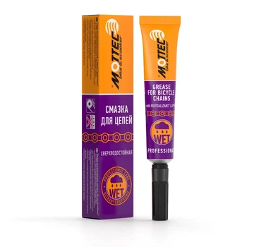 Смазка для цепи велосипеда Xado Mottec PTFE для влажной погоды (20 мл)