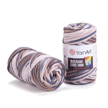 Шнур плетений YarnArt Macrame Cord VR 3mm сірий теракот (№928)