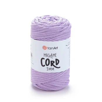 Шнур плетений YarnArt macrame cord фіалка 3 мм для макраме (№765)