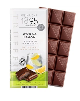 Шоколад Weinrich Premium Milk Chocolate with Wodka - Lemon Truffle Filling 100 грам