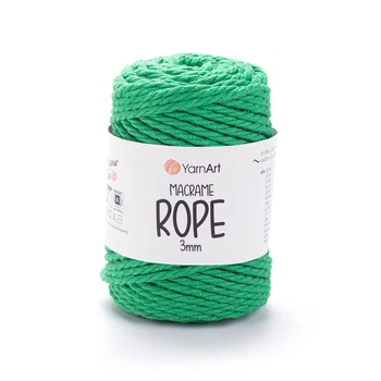Шнур кручений YarnArt macrame rope 3мм смарагдовий 250г (№759)