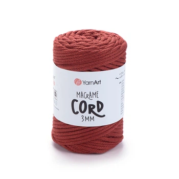 Шнур плетений YarnArt macrame cord теракот 3 мм для макраме (№785)