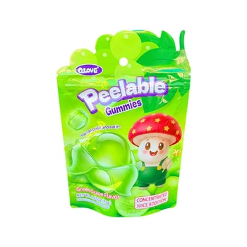 Жувальні цукерки Qlove Peelable Gummies Candy Green Grape Flavor 75 грам