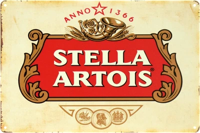 Металева табличка "Stella Artois (Anno 1366)" (ms-001963)