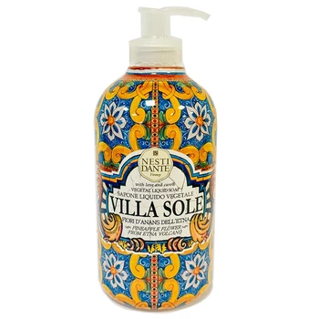 Жидкое мыло с ароматом цветов ананаса Nesti Dante Liquid Soap Villa Sole Fiori D'Ananas Dell'Etna 500 мл