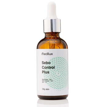 Сыворотка с ниацинамидом, цинком РСА, экстрактами и эфирными маслами Medilux Sebo Control Plus 50 мл