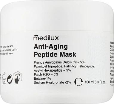 Омолаживающая антивозрастная маска с пептидами Medilux Anti-Aging Peptide Mask 200 мл