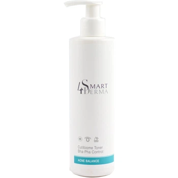 Себорегулюючий мультикислотний тонер Smart4Derma Cutibiome toner bha-pha control 250 мл