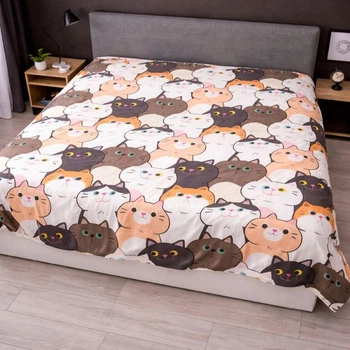 Простынь без резинки Бязь Meow Family 110*160 см