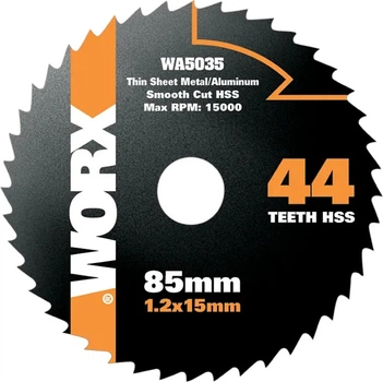 Диск різальний Worx HSS 85 x 15 мм 44Z WA5035 (6947372511908)