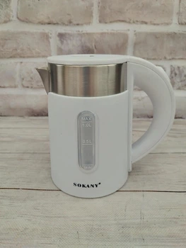 Електрочайник Sokany SK-0808w 1 л 1200 Вт білий