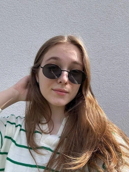 Овальні сонцезахисні окуляри Honey Fashion Accessories чорний+чорний (20к037)