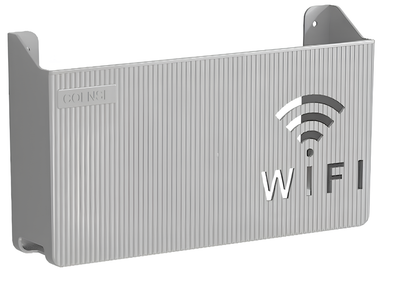 Полиця-органайзер для роутера настінна підставка кронштейн для Wi-Fi Сірий