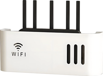 Органайзер-полиця для роутера настінна підставка кронштейн для Wi-Fi S Білий