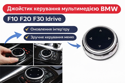 Джойстик / шайба керування мультимедіа BMW F10 F20 F30 IDrive алюмінієва накладка