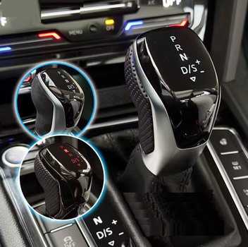 Ручка перемикання передач для Volkswagen Skoda Seat DSG алькантара (біле підсвічування)