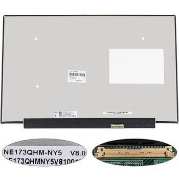 Матриця 17.3" NE173QHM-NY5 IPS 4K 3840×2160 eDP 40pin 165Hz 300кд/м² 100% LED Slim матова, роз’єм справа внизу