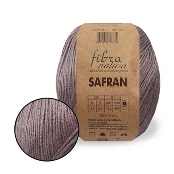 FibraNatura Safran, Тауп №25-35, пряжа ФибраНатура Сафран 100% тенсел, 250м/100г, для летней и детской одежды