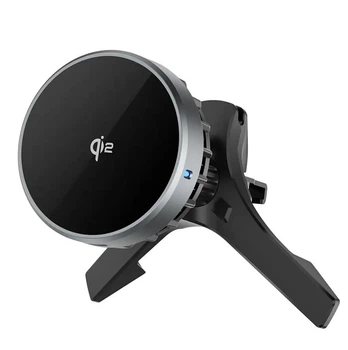 Автодержатель с беспроводной зарядкой WIWU Qi2.0 Car Wireless Charger Black (CH-319)
