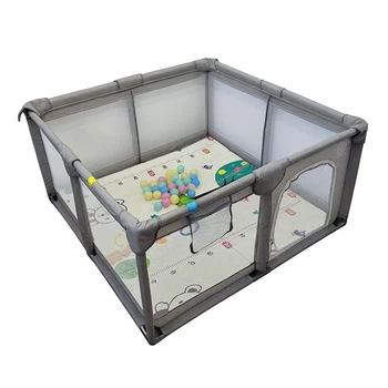 Детский раскладной манеж Avko 120x120 см Grey с ковриком и шариками
