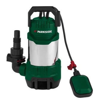 Дренажный насос для грязной воды Parkside PETPS 1100 A1 (1100 Вт, 20000 л/ч, напор 9 м, нержавеющая сталь)