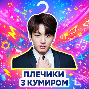 Плечики з кумиром у стилі BTS|Stray Kids пранк-подарунок для фанатів