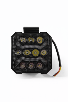 Світлодіодна фара StarLight 21B-40W 8 LED 12-24V, біле/жовте світло, квадратна, робоче світло