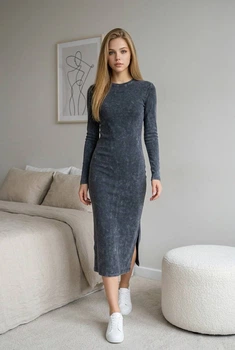 Сукня довга 1095м103 графіт one size