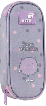 Пенал школьный Kite Cute Monster 22x8.5x4.5 см Серый (K26-599-17)