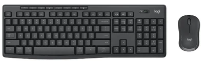 Клавиатура и мышь Logitech беспроводные Graphite черные. (681350)
