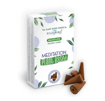 Растительные ароматические конусы обратного потока Медитация Premium Plant Based Meditation Backflow Incense Cones 12 шт. в уп. Stamford 5028691474431