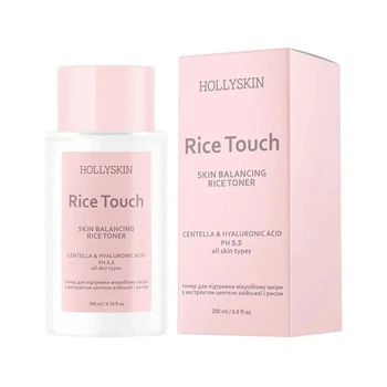 Тонер для лица Hollyskin Rice Touch Skin Balancing Toner для поддержания микробиому кожи 200 мл