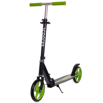 Самокат двухколесный складной с колесами 200мм Scooter 2032 Black-Green