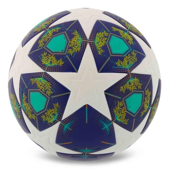 М'яч футбольний Champions League розмір №5 Stars Match Ball SP-Sport 7587 White-Deep Blue