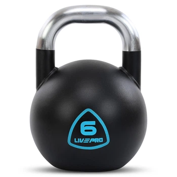 Гиря 6кг цельная соревновательная стальная окрашенная LivePro Competition Kettlebell 8042-6 вес 6кг
