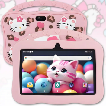 Планшет детский G123 с Hello Kitty, Wi-Fi на Android, 7, розовый (G123-3)