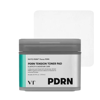 Тонер-педи VT Cosmetics PDRN Tension Toner Pad з PDRN для пружності та глибокого зволоження шкіри 60 шт