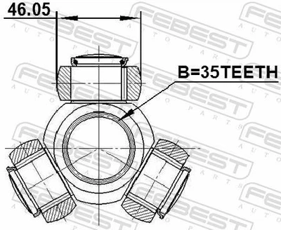 Трипоїд ШРУСа HONDA PILOT / PEUGEOT 4008 / HONDA MDX (YD) 2000-2020 г.