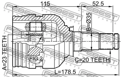 ШРУС TOYOTA MR2 (ZZW3_) / TOYOTA WISH (_E1_) / TOYOTA ISIS (_M1_) 1987-2019 г.