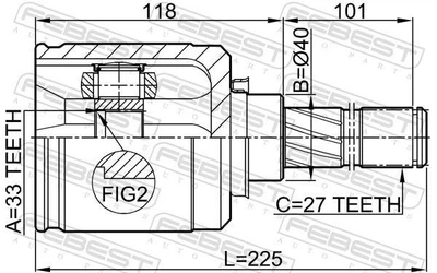 ШРУС RENAULT KOLEOS (HY_) / NISSAN X-TRAIL (T31) 2006-2018 г.